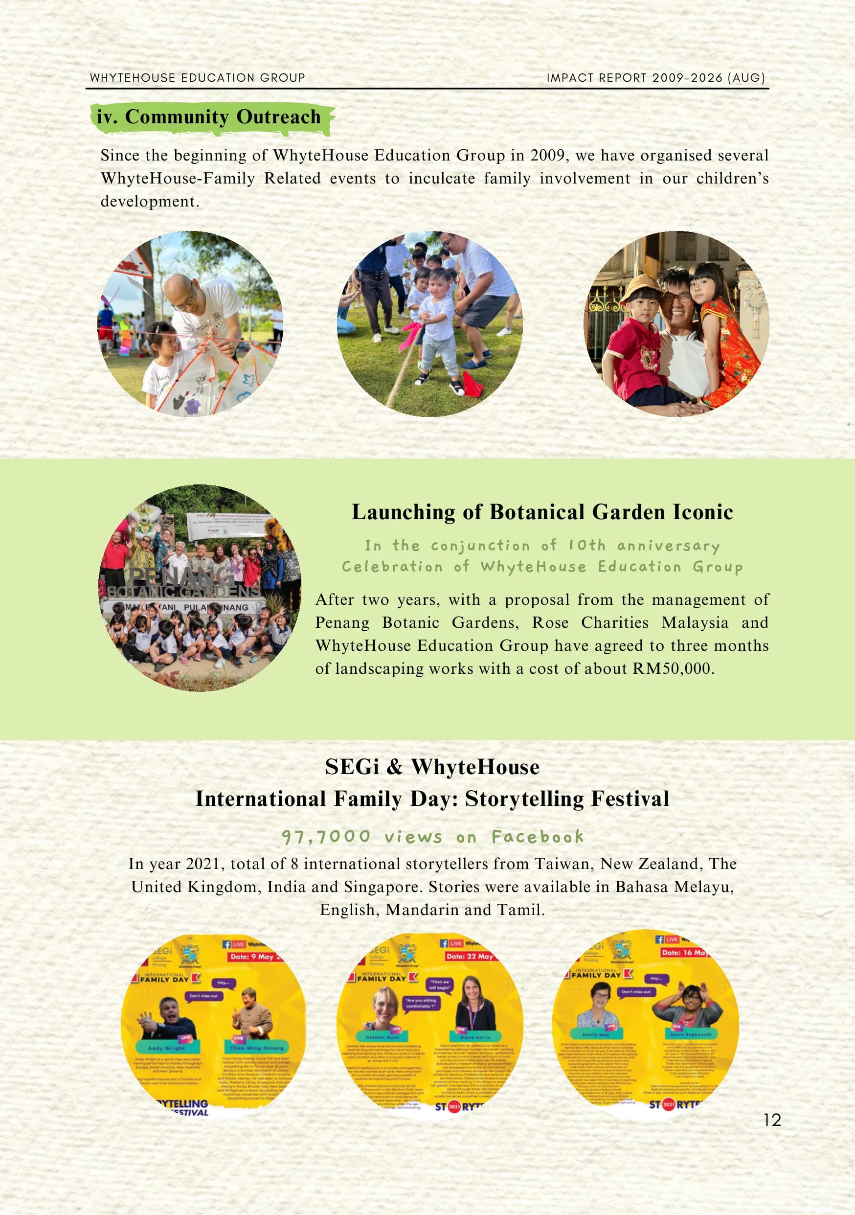 WhyteHouse Education Group Impact Report, page 12 of 24