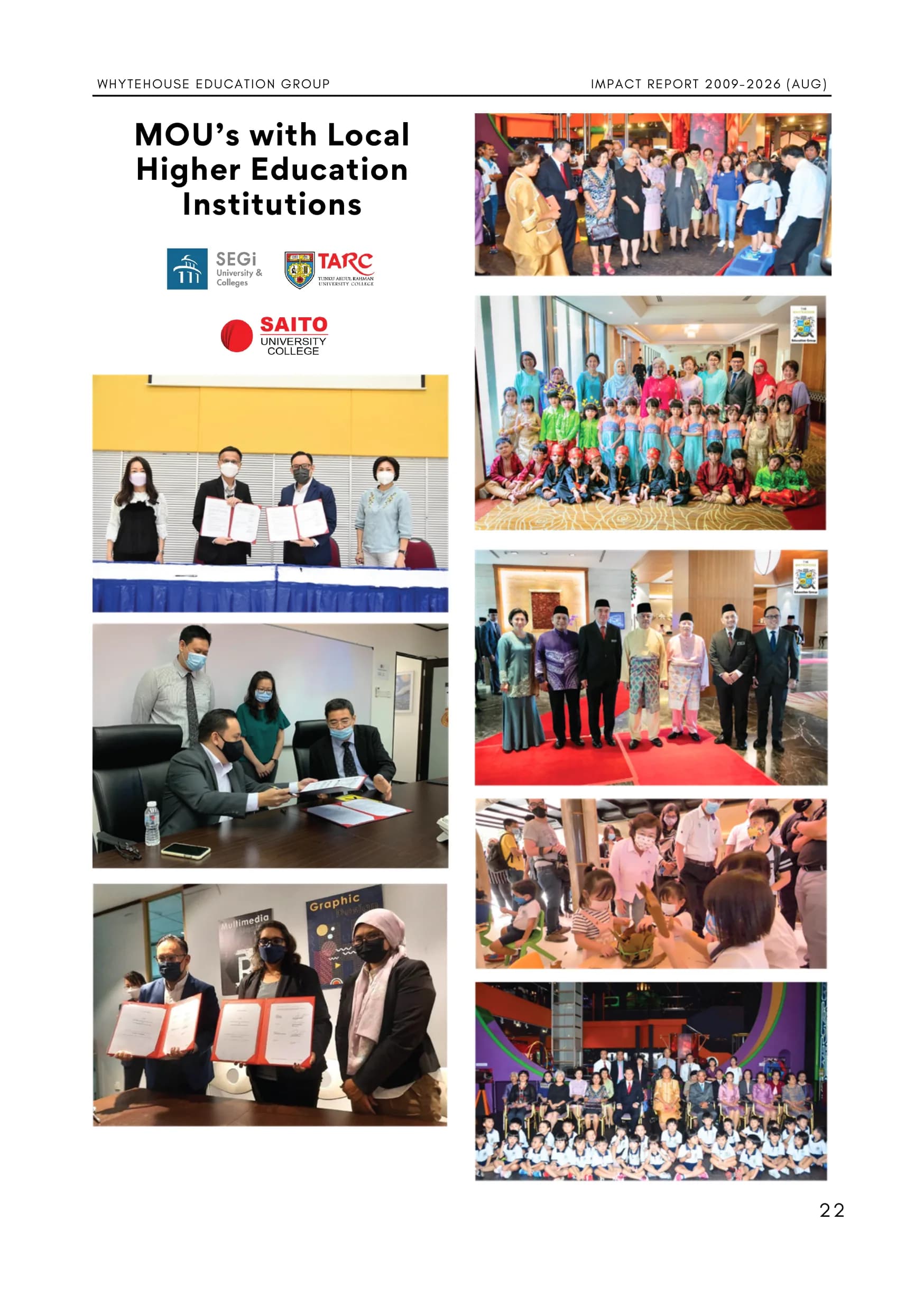 WhyteHouse Education Group Impact Report, page 22 of 24
